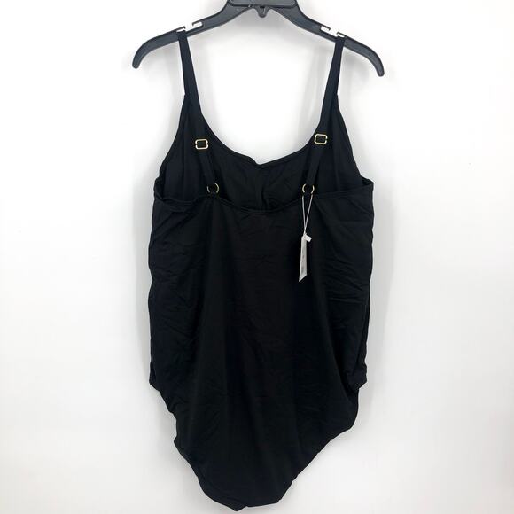 ANDIE SWIM Amalfi Classic One Piece Swimsuit 3XL US 20 Black Flat Scoop Neck NWT - Picture 7 of 12